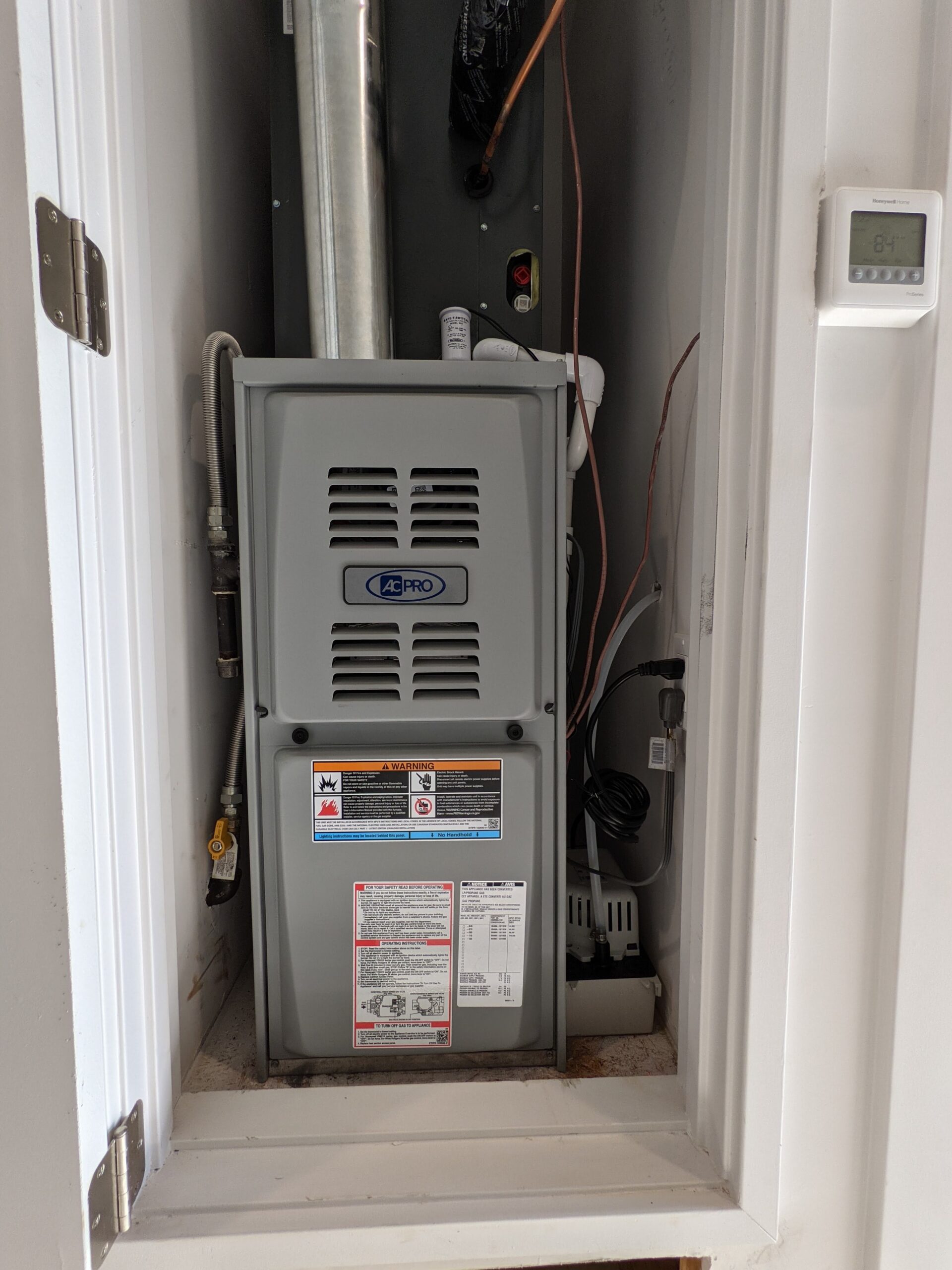 AC PRO gas furnace installed in San Diego, California.